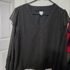 Elegant Black and Gold Women's Top